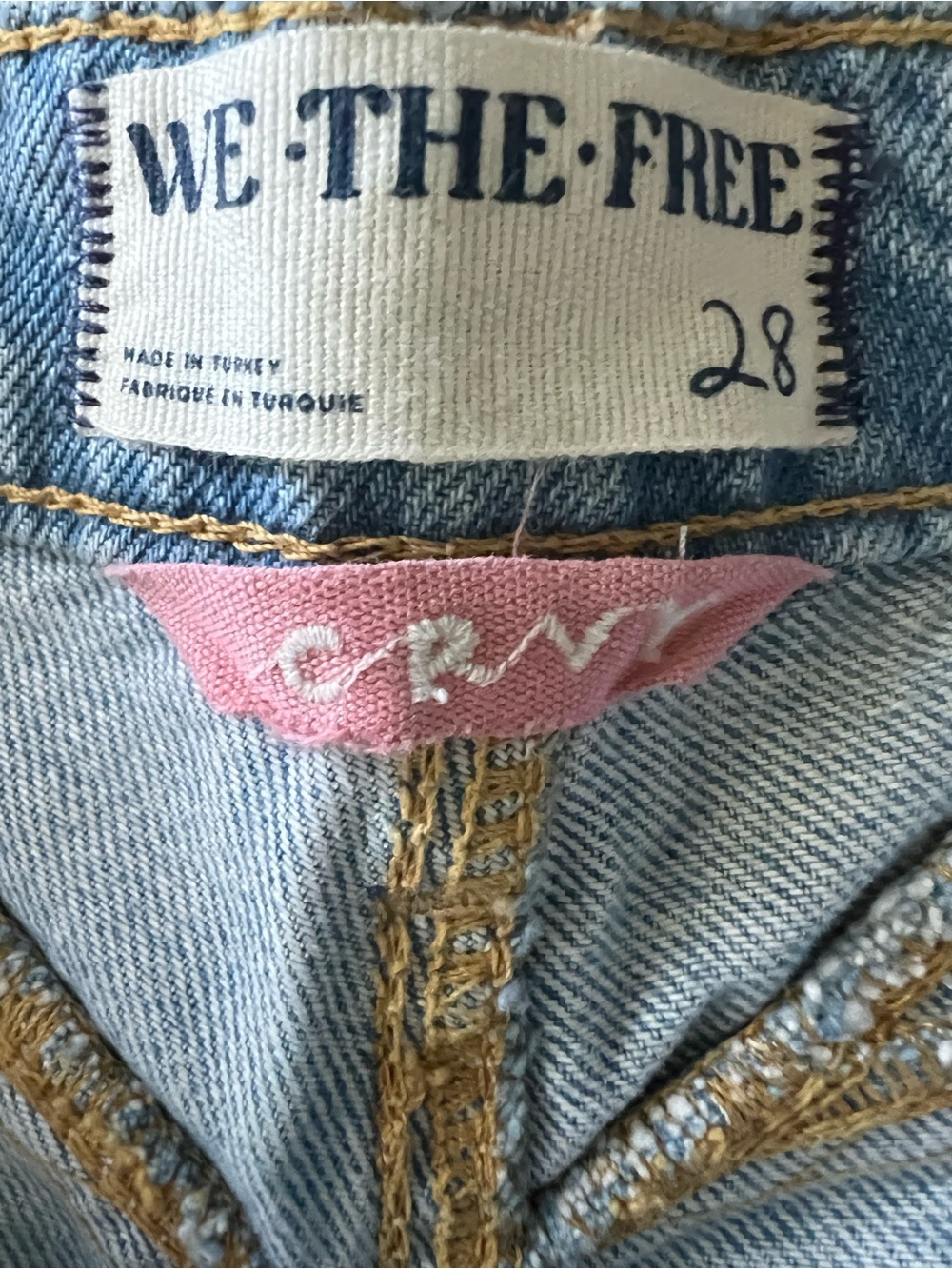 Free People We The Free CRVY Lesson Learned Straight-Leg Jeans Size 28 NWOT - Picture 6 of 9